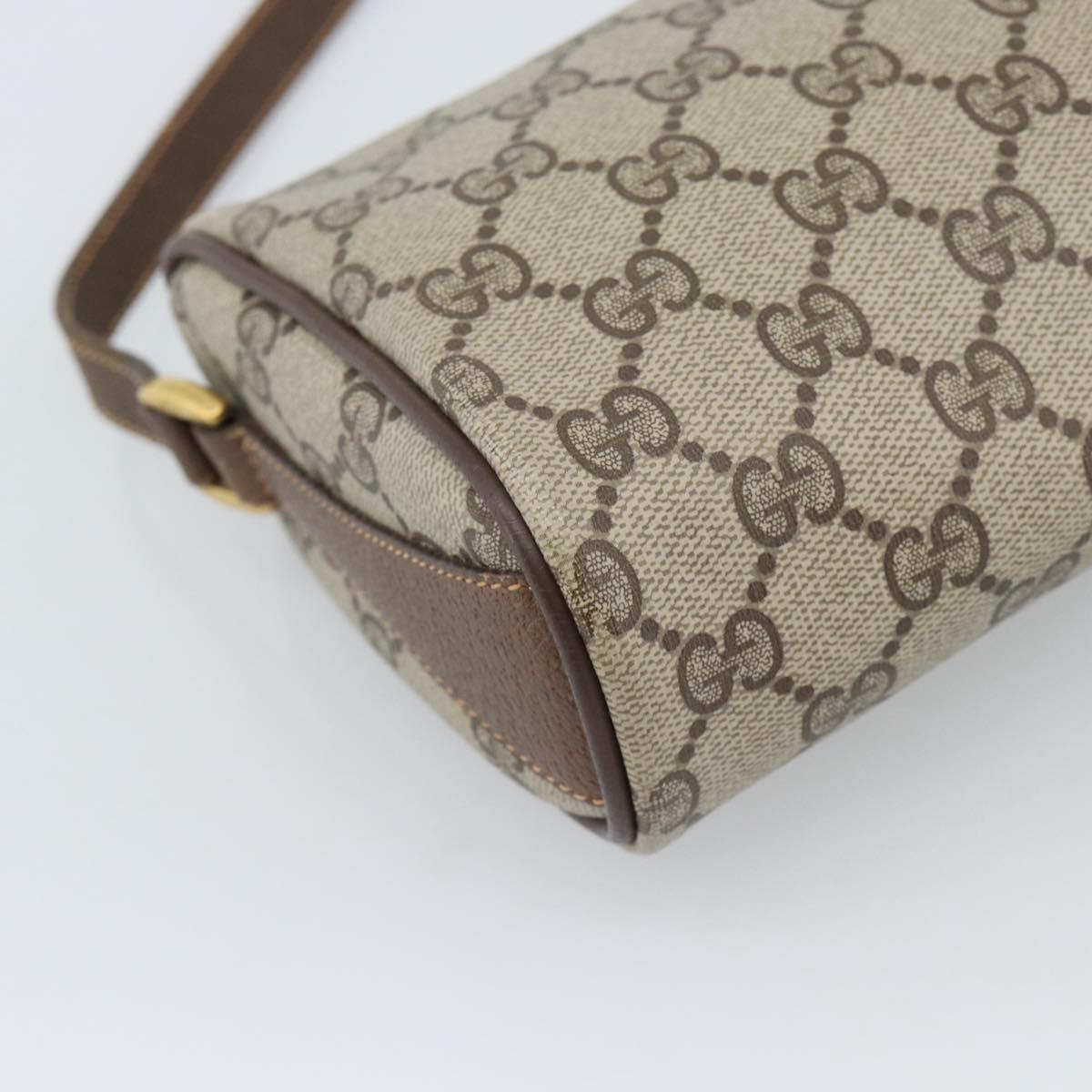 GUCCI GG Supreme Web Sherry Line Shoulder Bag PVC Beige 89 02 018 Auth ka5334