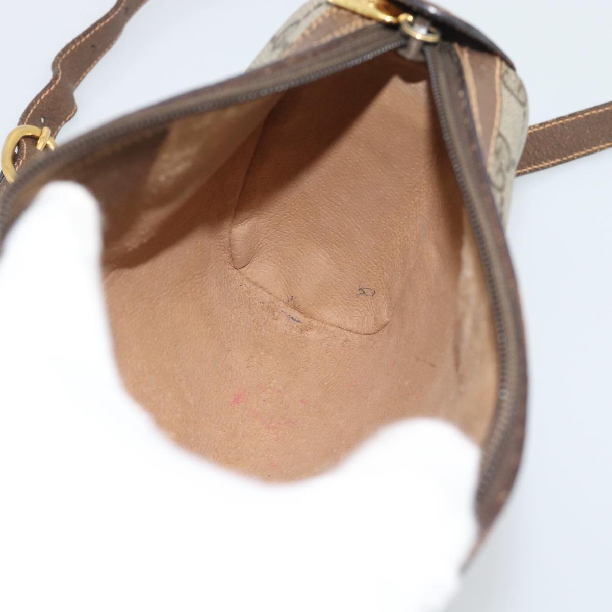 GUCCI GG Supreme Web Sherry Line Shoulder Bag PVC Beige 89 02 018 Auth ka5334