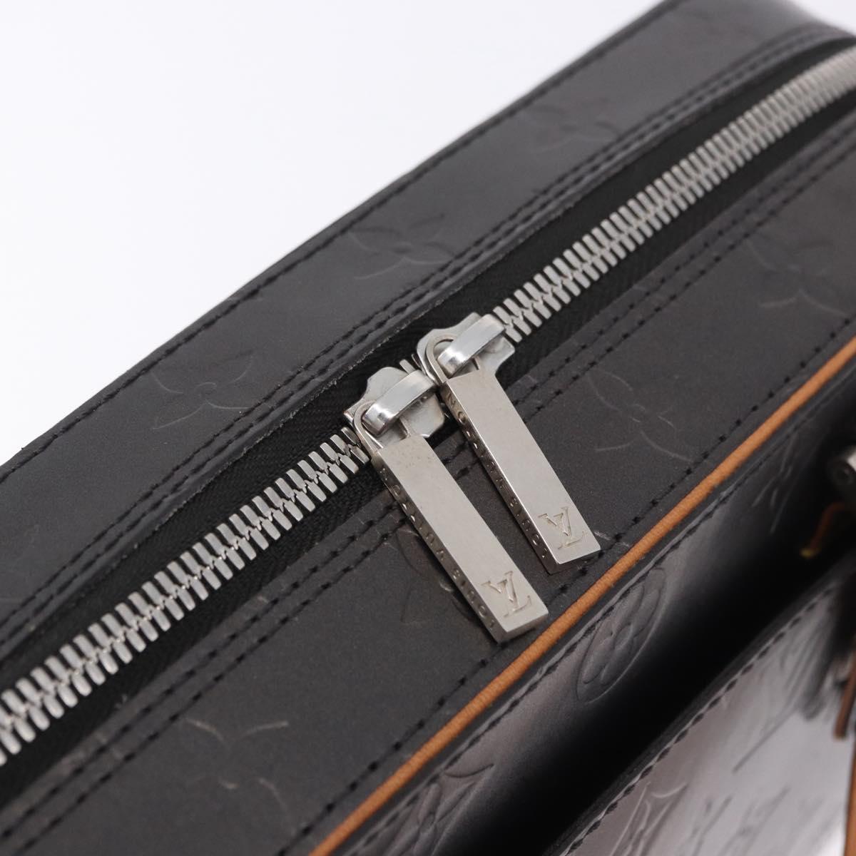 LOUIS VUITTON Monogram Mat Shelton Hand Bag Black M55172 LV Auth ka5335A