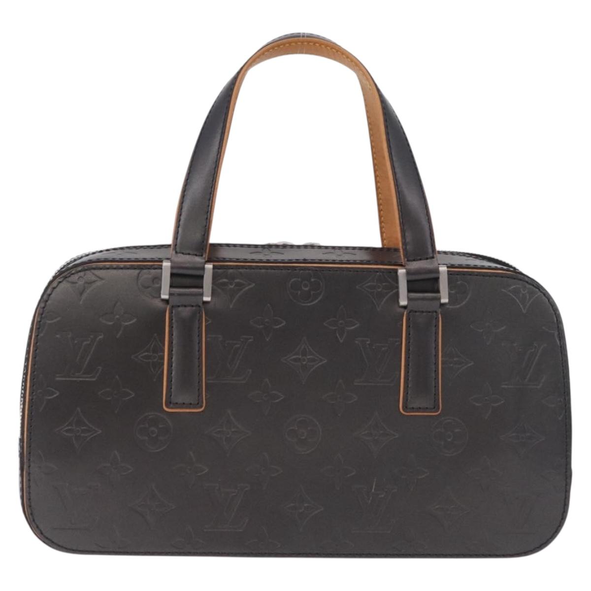 LOUIS VUITTON Monogram Mat Shelton Hand Bag Black M55172 LV Auth ka5335A