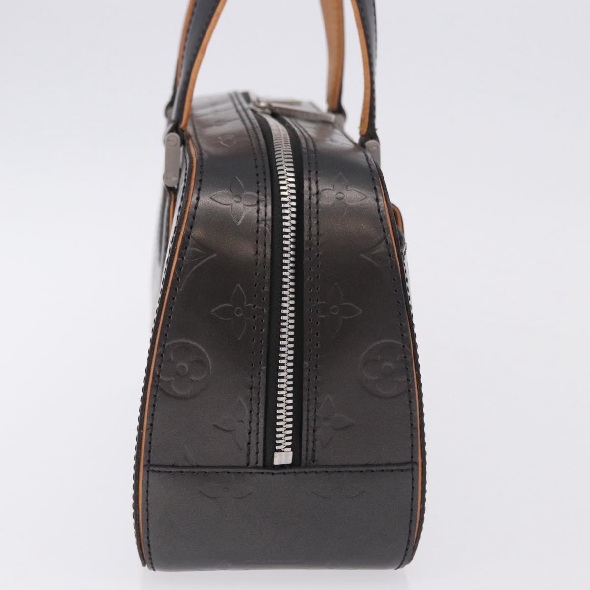LOUIS VUITTON Monogram Mat Shelton Hand Bag Black M55172 LV Auth ka5335A