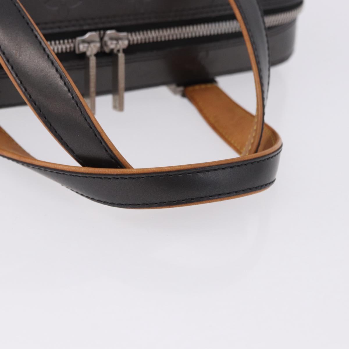 LOUIS VUITTON Monogram Mat Shelton Hand Bag Black M55172 LV Auth ka5335A