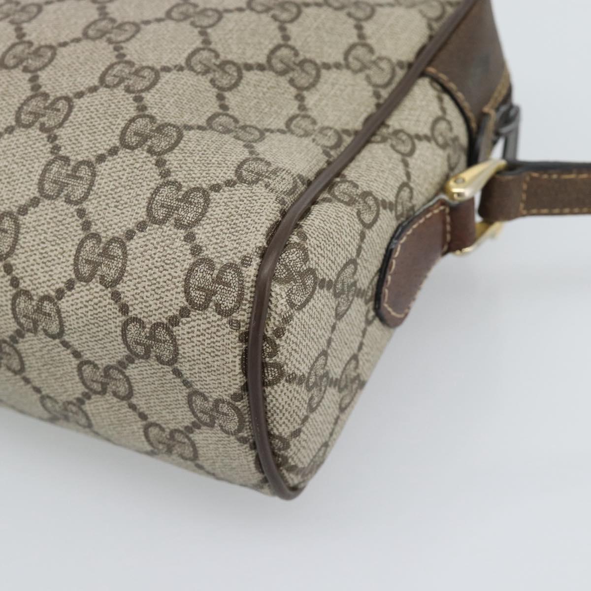 GUCCI GG Supreme Web Sherry Line Shoulder Bag PVC Beige 001 4071 5 Auth ka5341