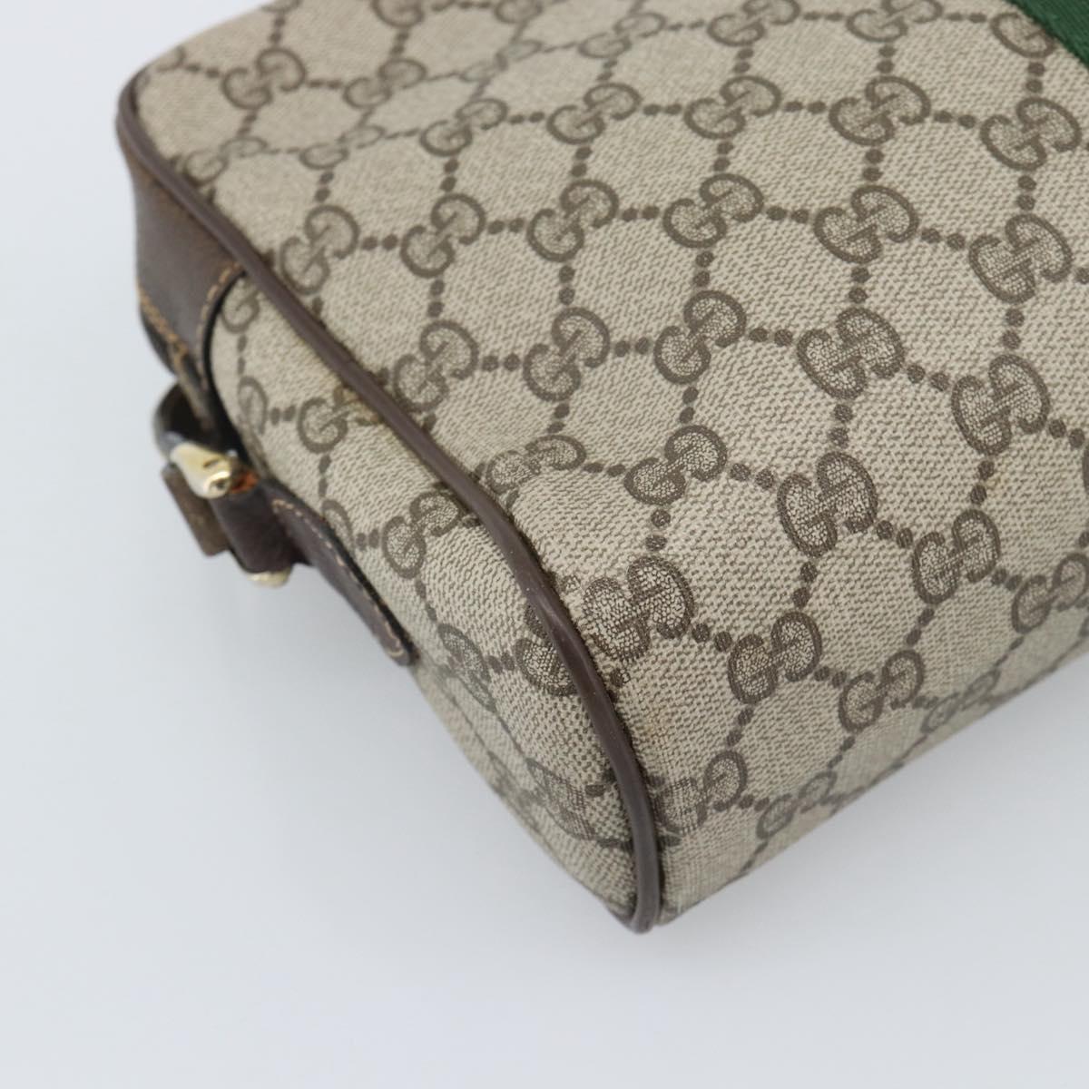 GUCCI GG Supreme Web Sherry Line Shoulder Bag PVC Beige 001 4071 5 Auth ka5341
