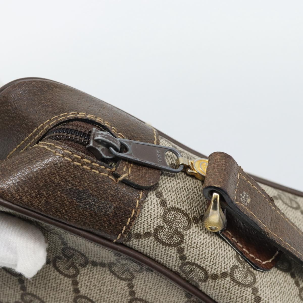 GUCCI GG Supreme Web Sherry Line Shoulder Bag PVC Beige 001 4071 5 Auth ka5341