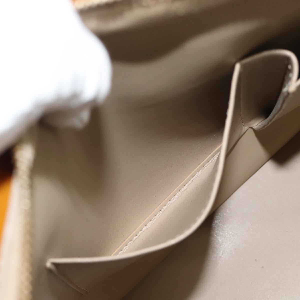 LOUIS VUITTON Monogram Vernis Houston Hand Bag Beige M91004 LV Auth ka5342