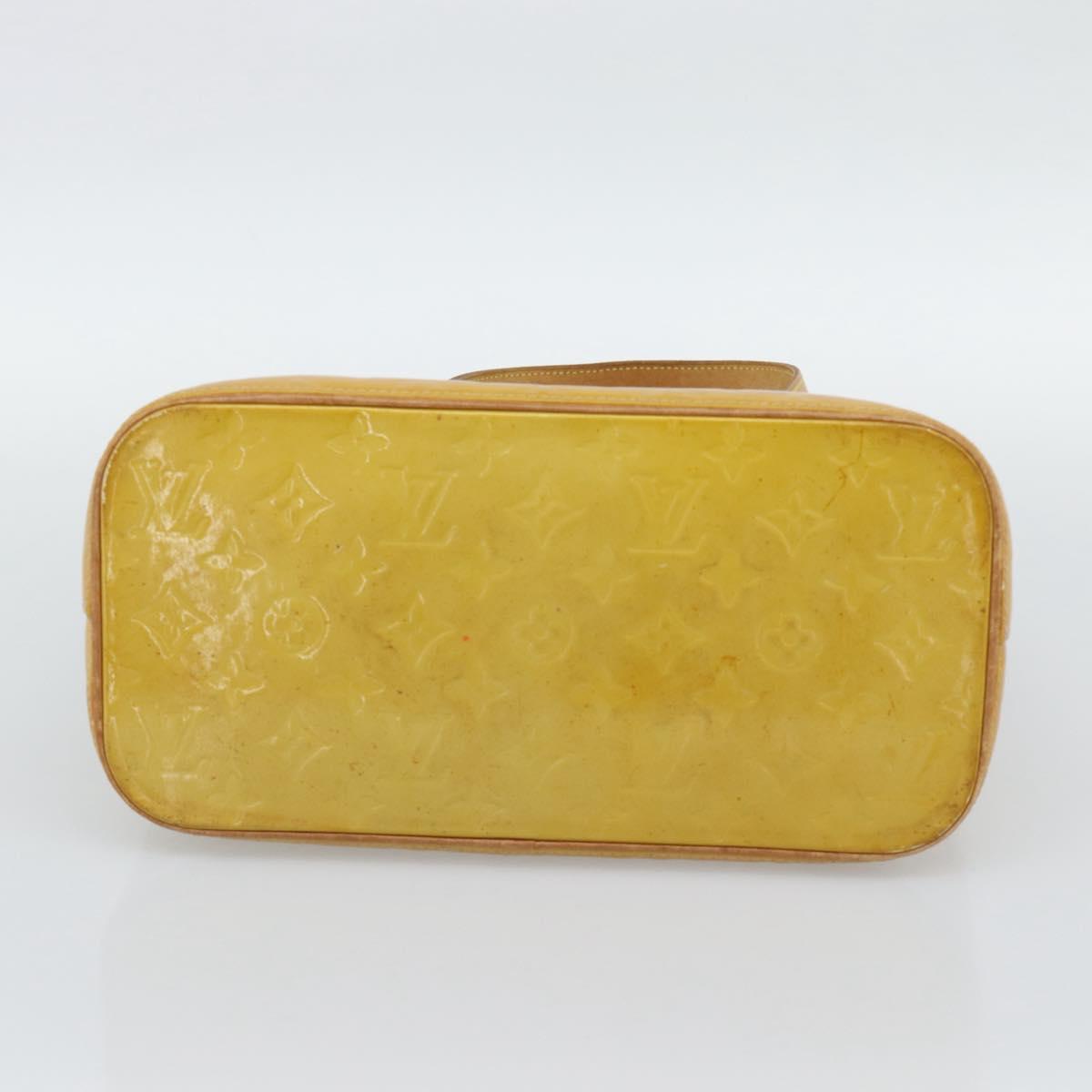 LOUIS VUITTON Monogram Vernis Houston Hand Bag Beige M91004 LV Auth ka5342