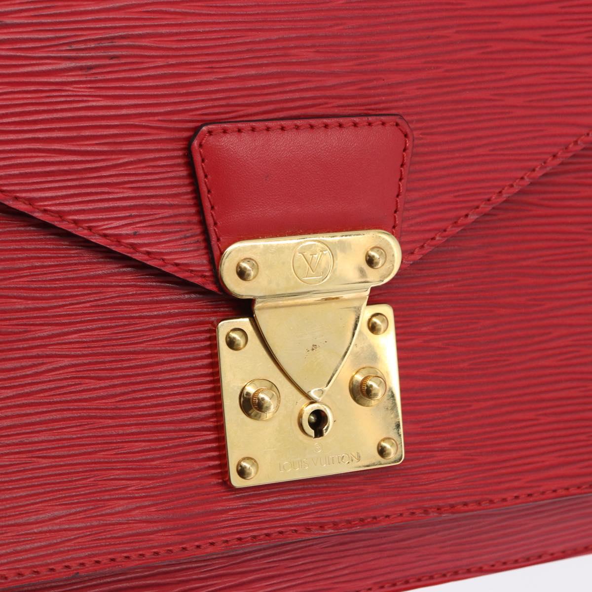 LOUIS VUITTON Epi Monceau 28 Hand Bag 2way Red M40783 LV Auth ka5346