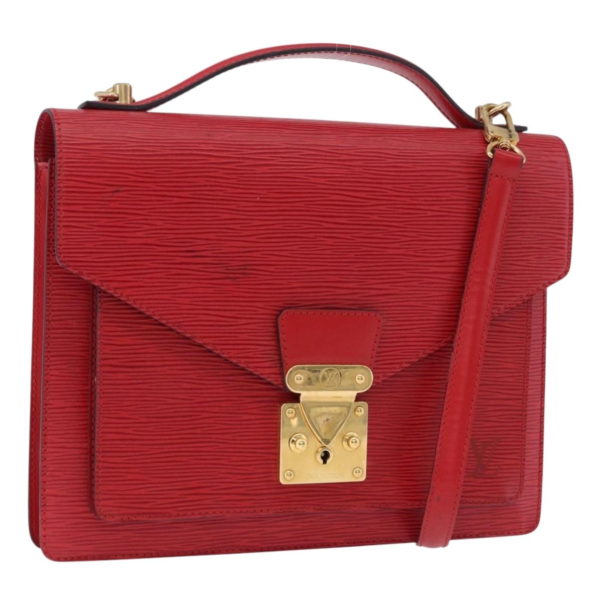 LOUIS VUITTON Epi Monceau 28 Hand Bag 2way Red M40783 LV Auth ka5346