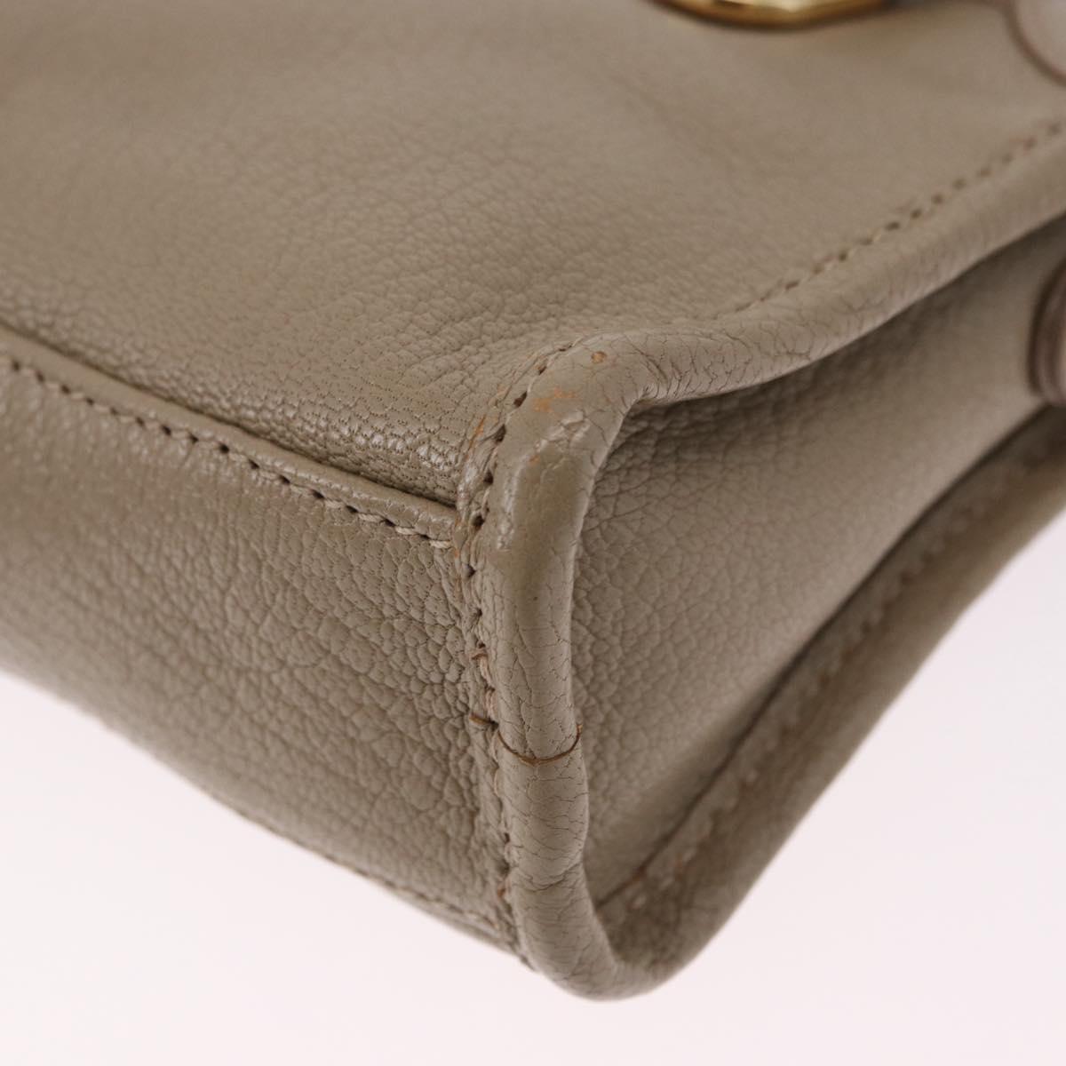 BALENCIAGA Mini City Hand Bag Leather 2way Beige Gold Tone 453293 Auth ka5352V