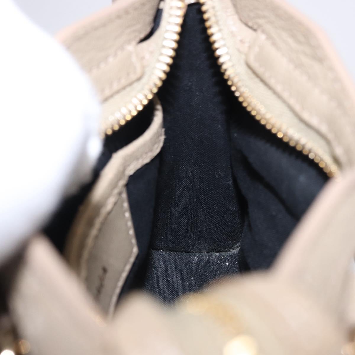 BALENCIAGA Mini City Hand Bag Leather 2way Beige Gold Tone 453293 Auth ka5352V
