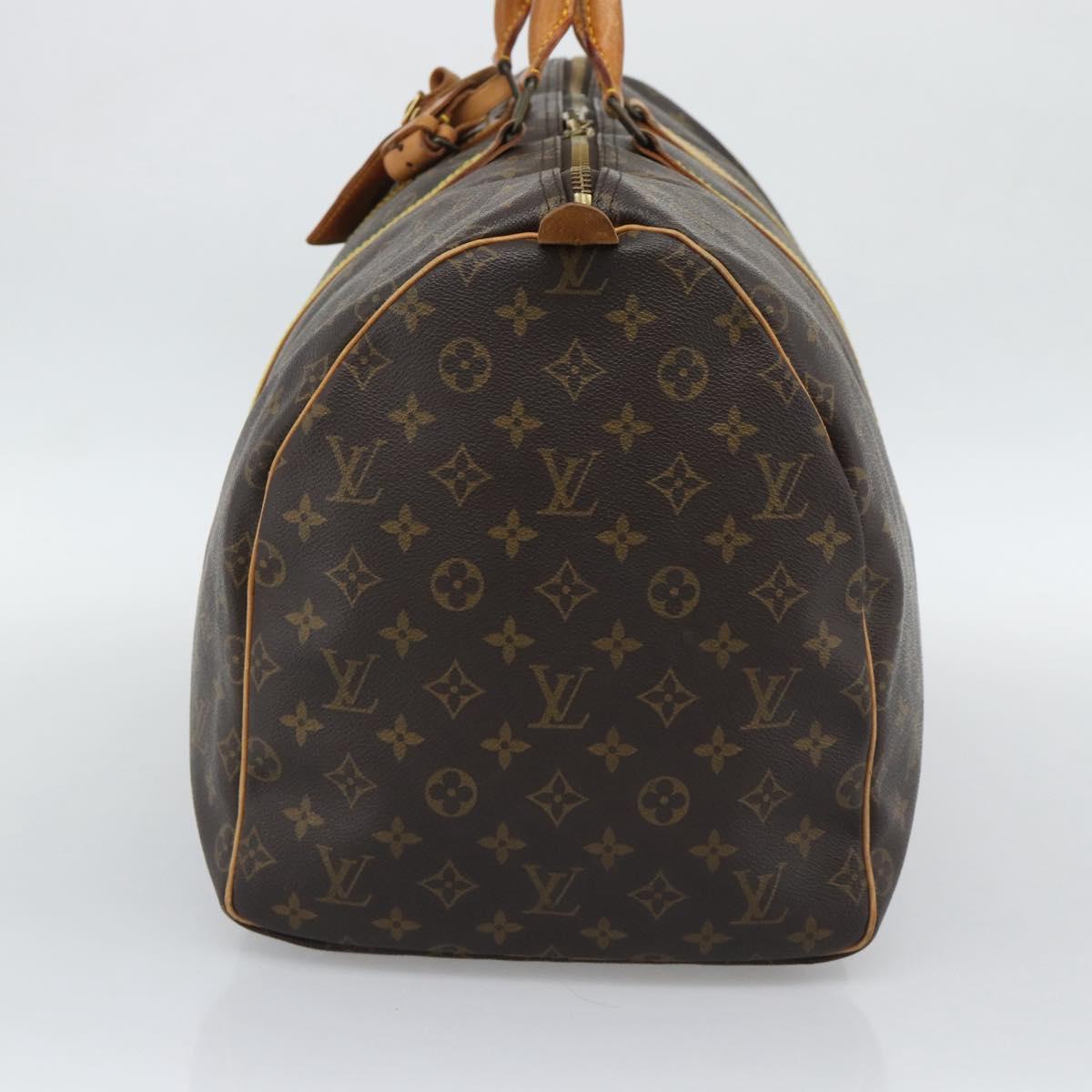 LOUIS VUITTON Monogram Keepall 55 Boston Bag M41424 LV Auth ka5354
