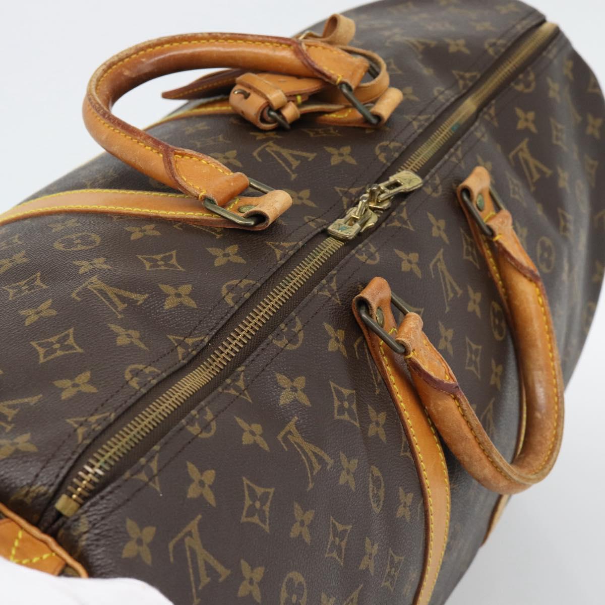 LOUIS VUITTON Monogram Keepall 55 Boston Bag M41424 LV Auth ka5354