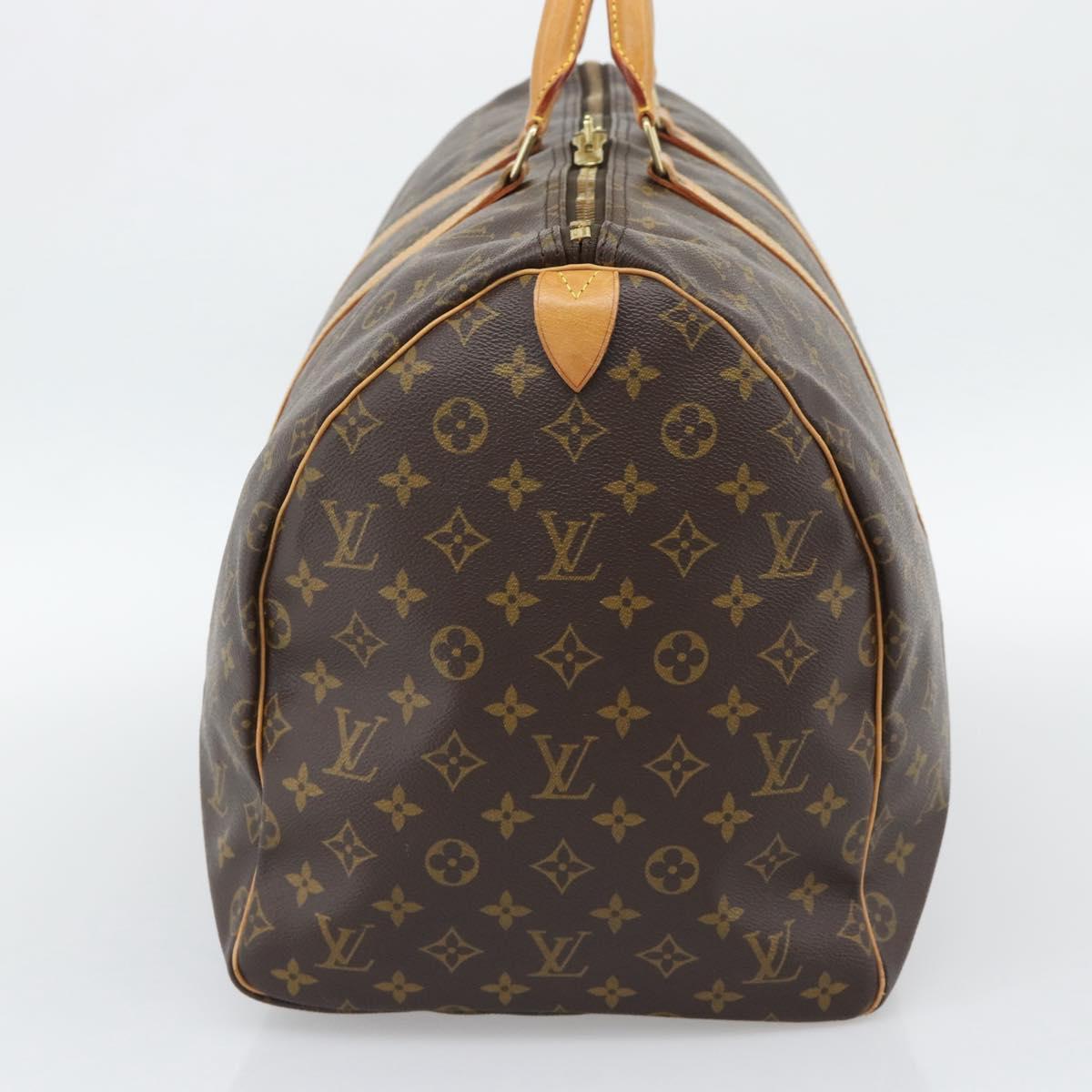 LOUIS VUITTON Monogram Keepall 55 Boston Bag M41424 LV Auth ka5355A