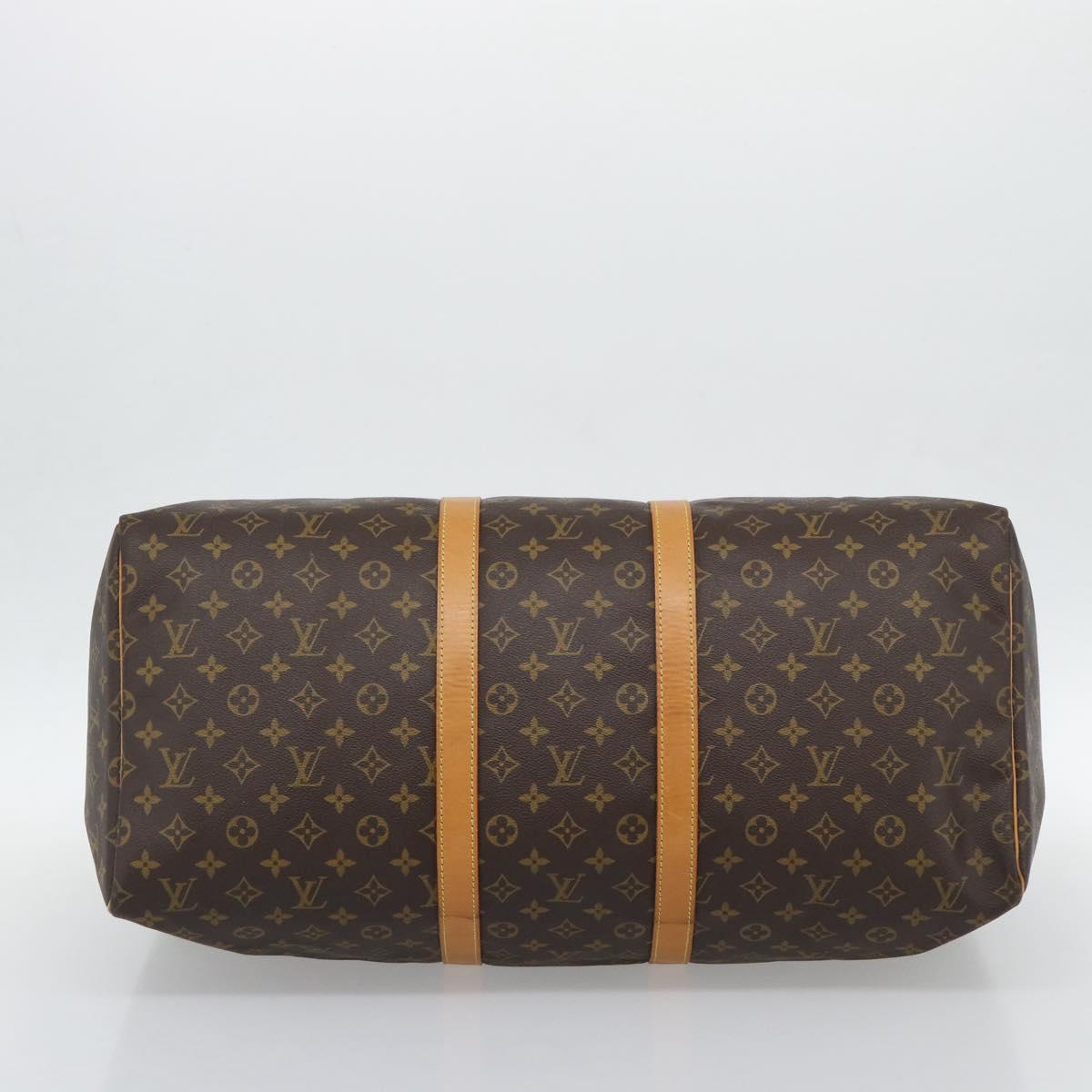 LOUIS VUITTON Monogram Keepall 55 Boston Bag M41424 LV Auth ka5355A