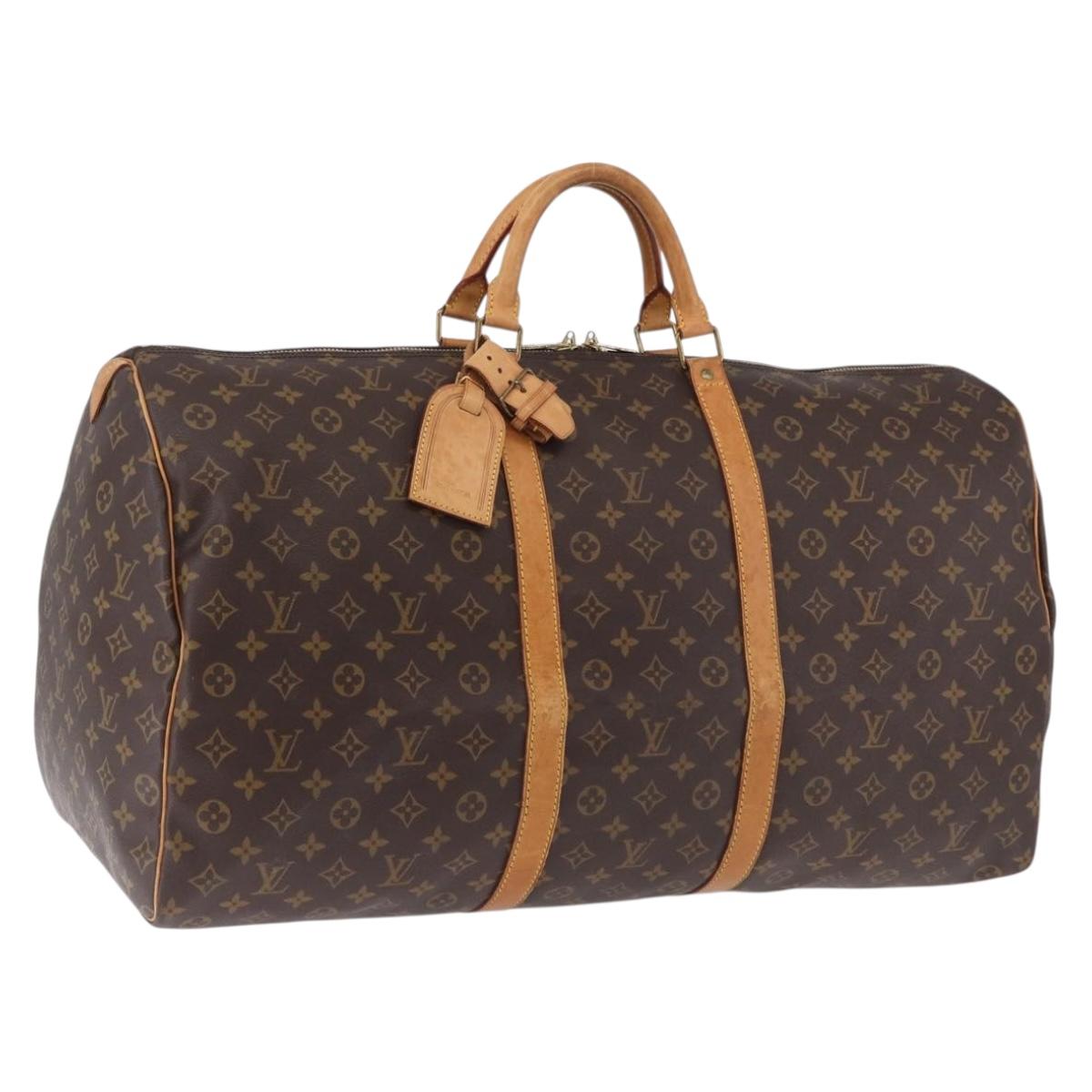 LOUIS VUITTON Monogram Keepall 60 Boston Bag M41422 LV Auth ka5356