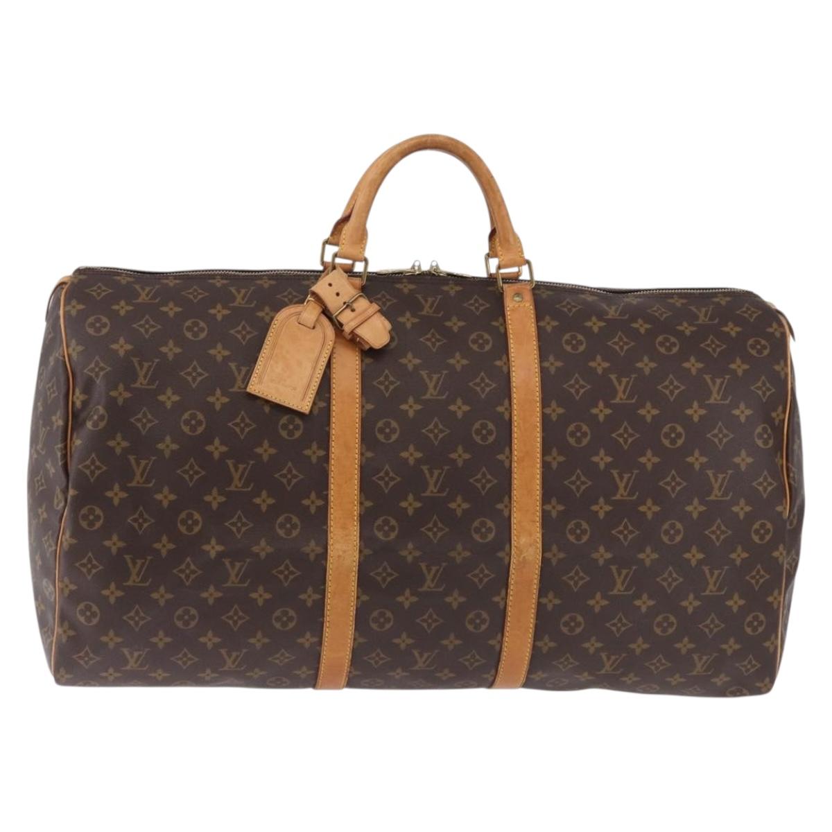 LOUIS VUITTON Monogram Keepall 60 Boston Bag M41422 LV Auth ka5356