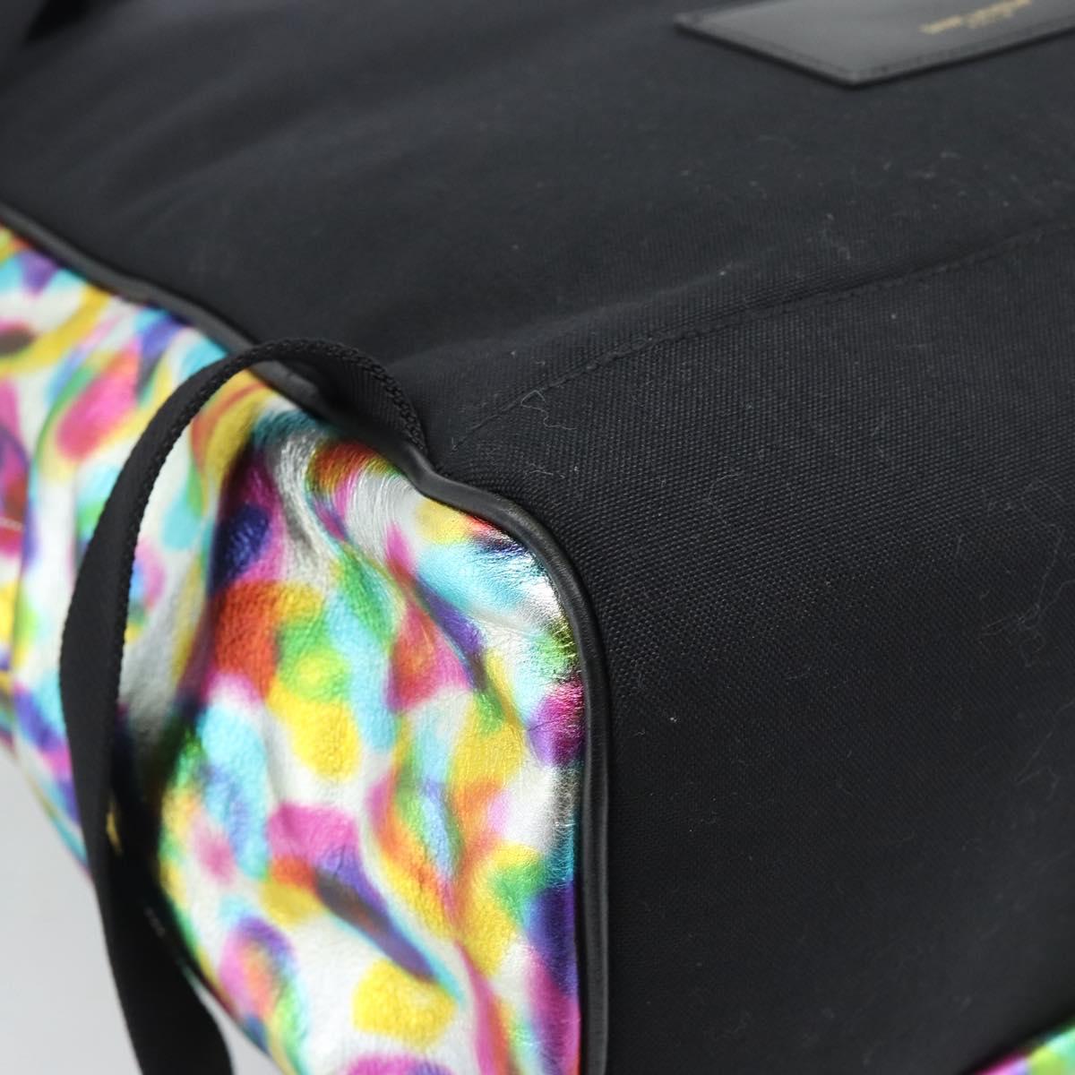 SAINT LAURENT Backpack Leather Multicolor Silver 326865 Auth ka5357M