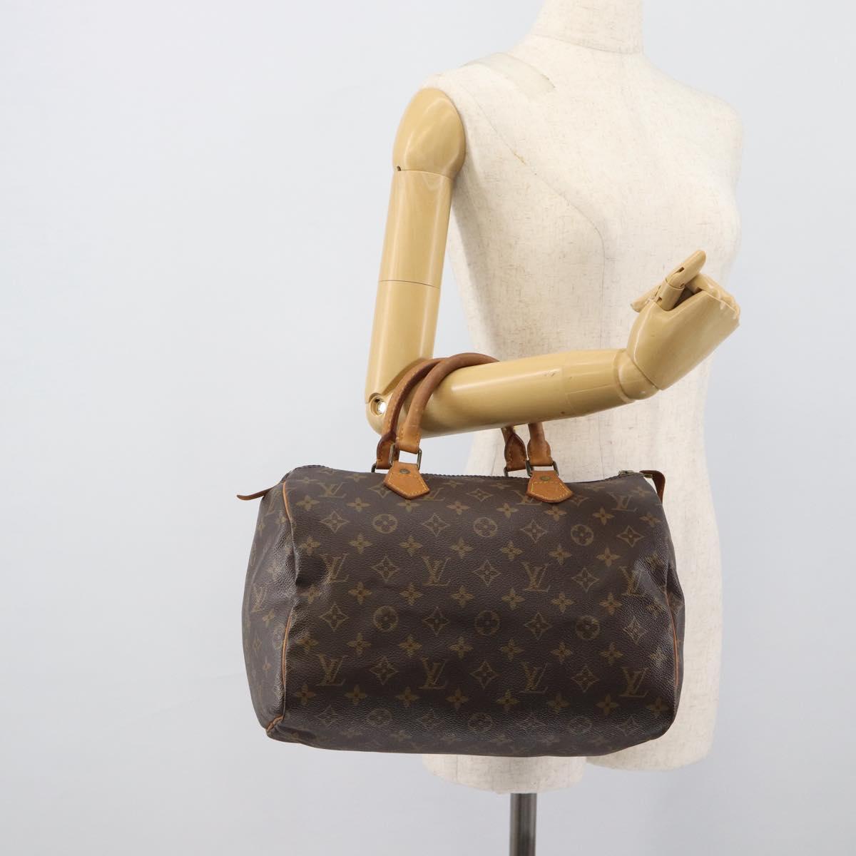 LOUIS VUITTON Monogram Speedy 30 Hand Bag M41526 LV Auth ka5364