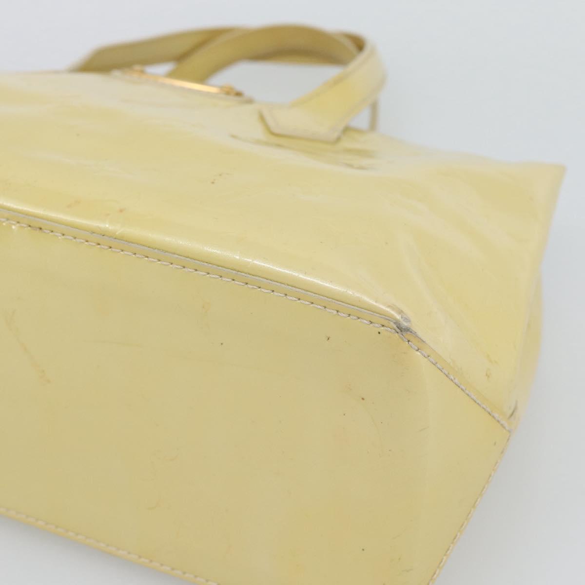 LOUIS VUITTON Monogram Vernis Wilshire PM Hand Bag Broncorail M91452 Auth ka5366