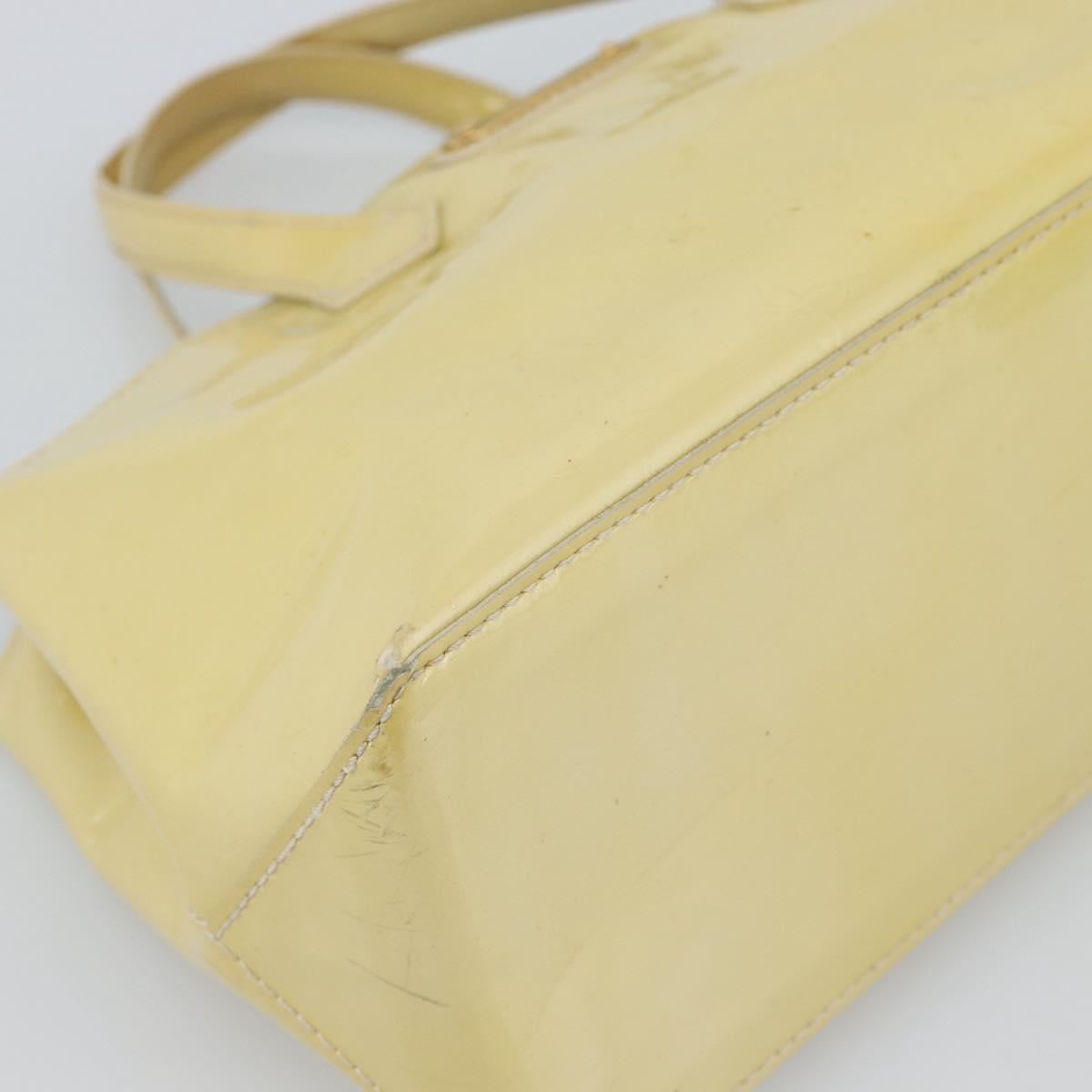 LOUIS VUITTON Monogram Vernis Wilshire PM Hand Bag Broncorail M91452 Auth ka5366