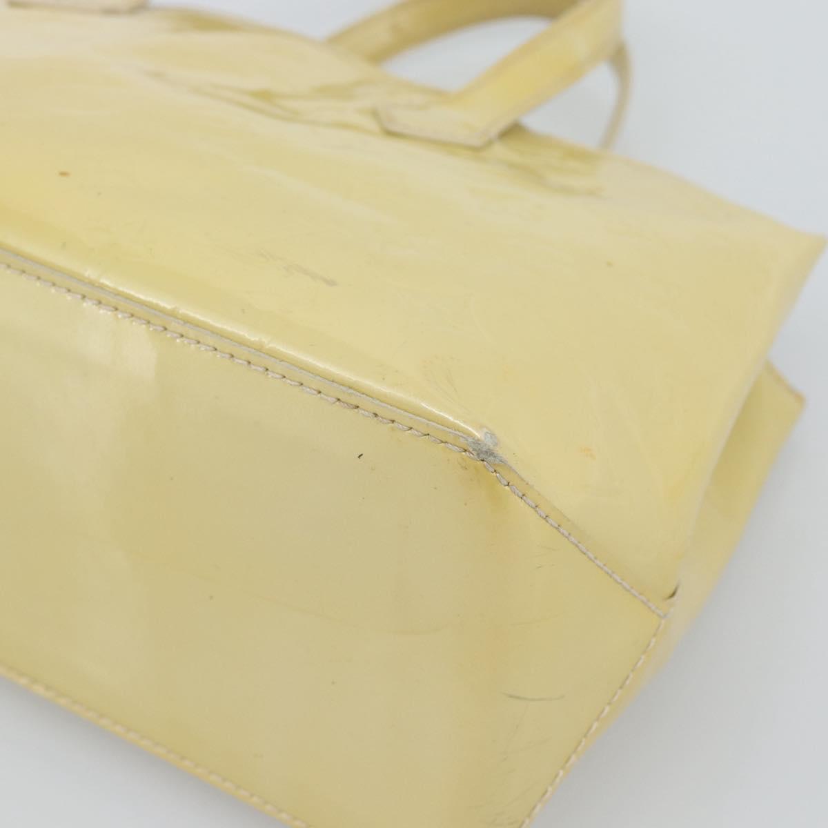 LOUIS VUITTON Monogram Vernis Wilshire PM Hand Bag Broncorail M91452 Auth ka5366