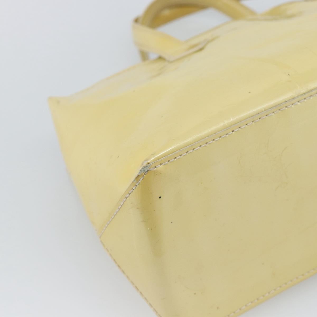 LOUIS VUITTON Monogram Vernis Wilshire PM Hand Bag Broncorail M91452 Auth ka5366