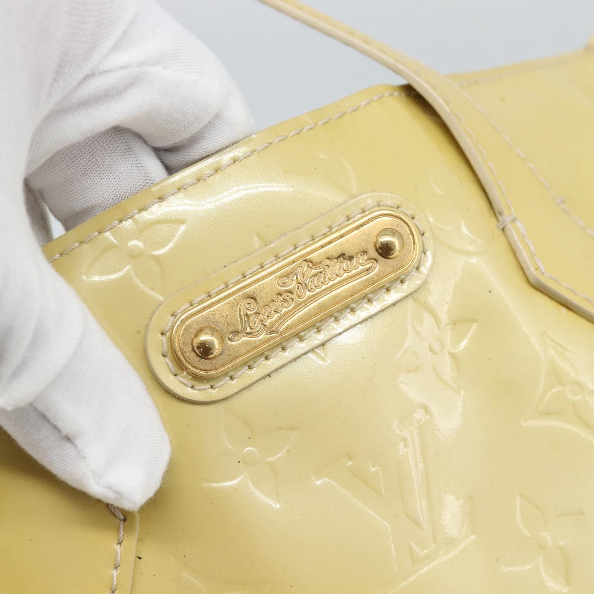 LOUIS VUITTON Monogram Vernis Wilshire PM Hand Bag Broncorail M91452 Auth ka5366