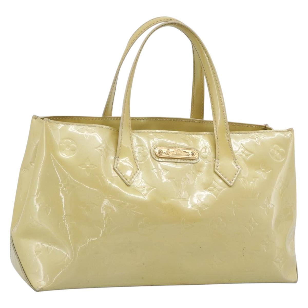 LOUIS VUITTON Monogram Vernis Wilshire PM Hand Bag Broncorail M91452 Auth ka5366