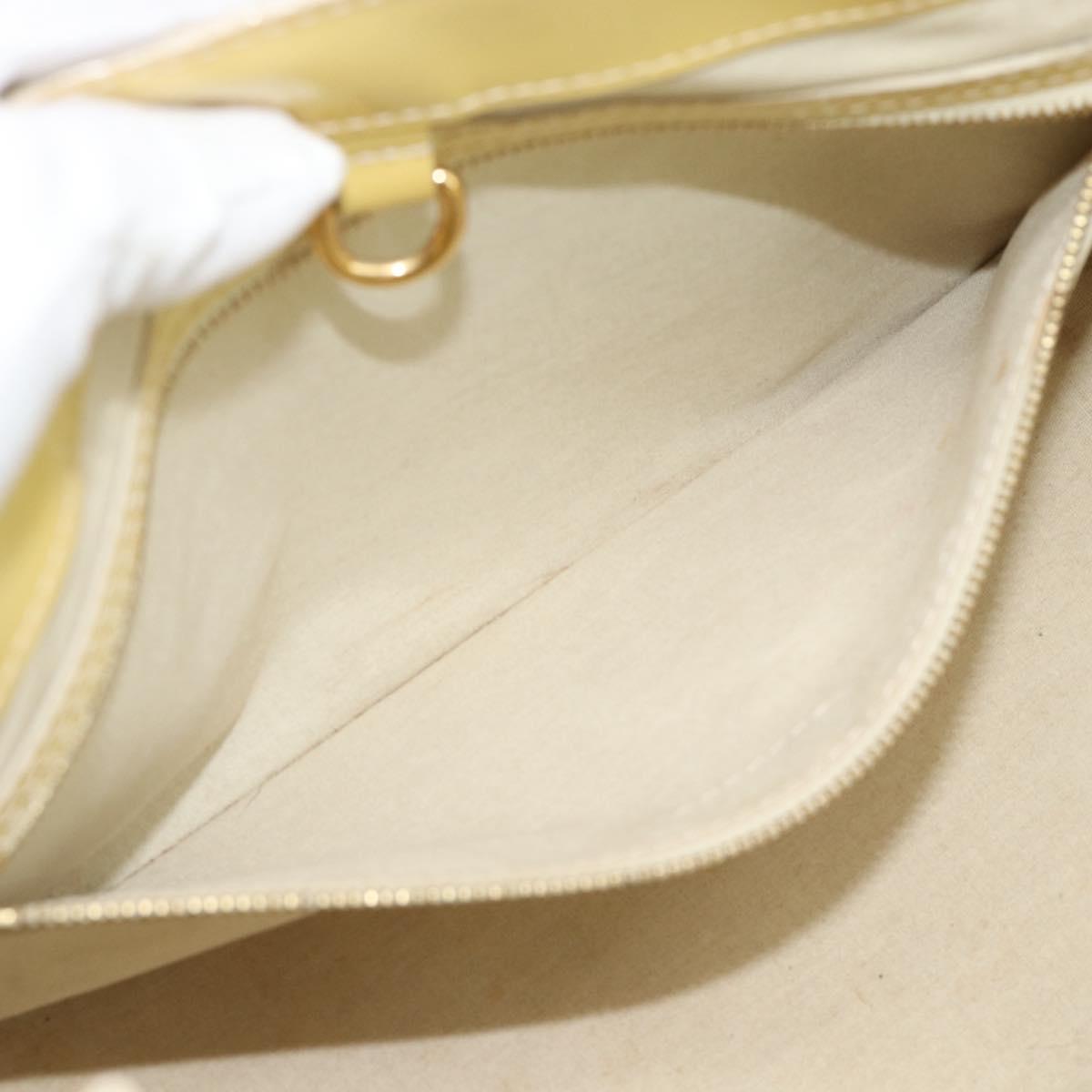 LOUIS VUITTON Monogram Vernis Wilshire PM Hand Bag Broncorail M91452 Auth ka5366