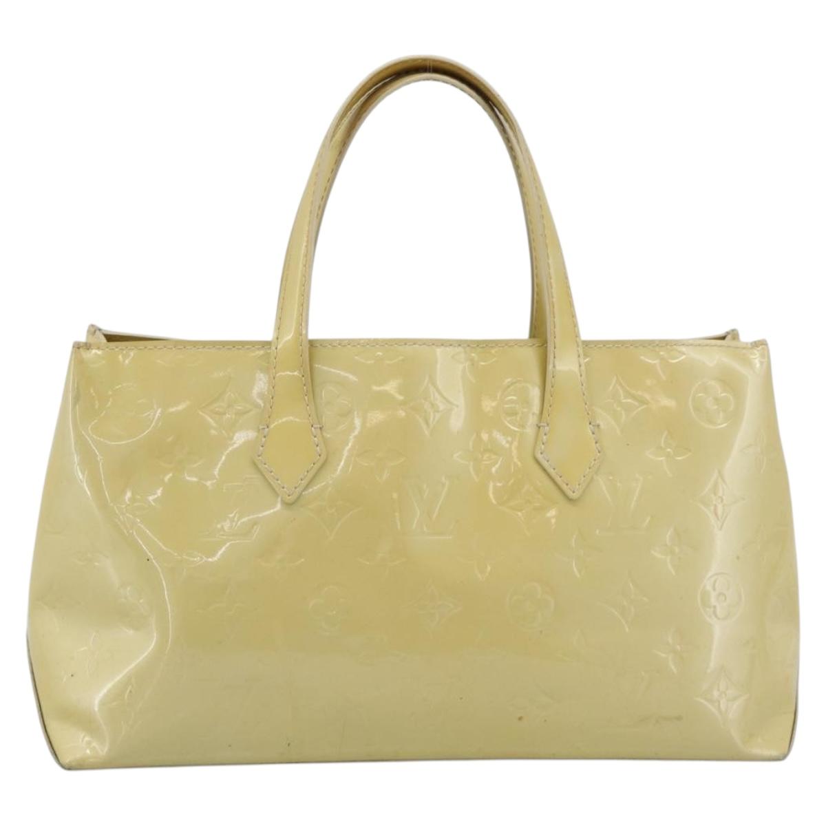 LOUIS VUITTON Monogram Vernis Wilshire PM Hand Bag Broncorail M91452 Auth ka5366