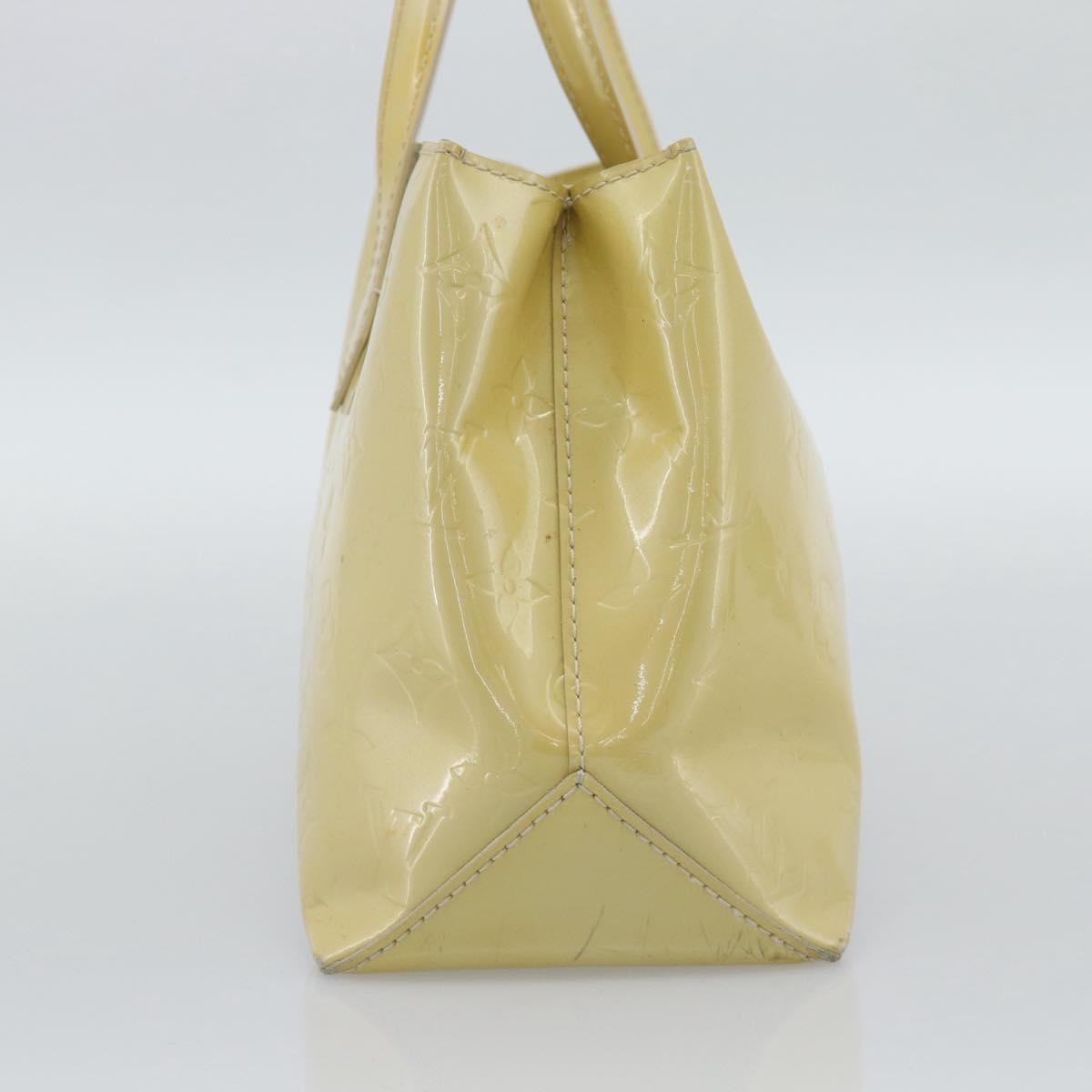 LOUIS VUITTON Monogram Vernis Wilshire PM Hand Bag Broncorail M91452 Auth ka5366