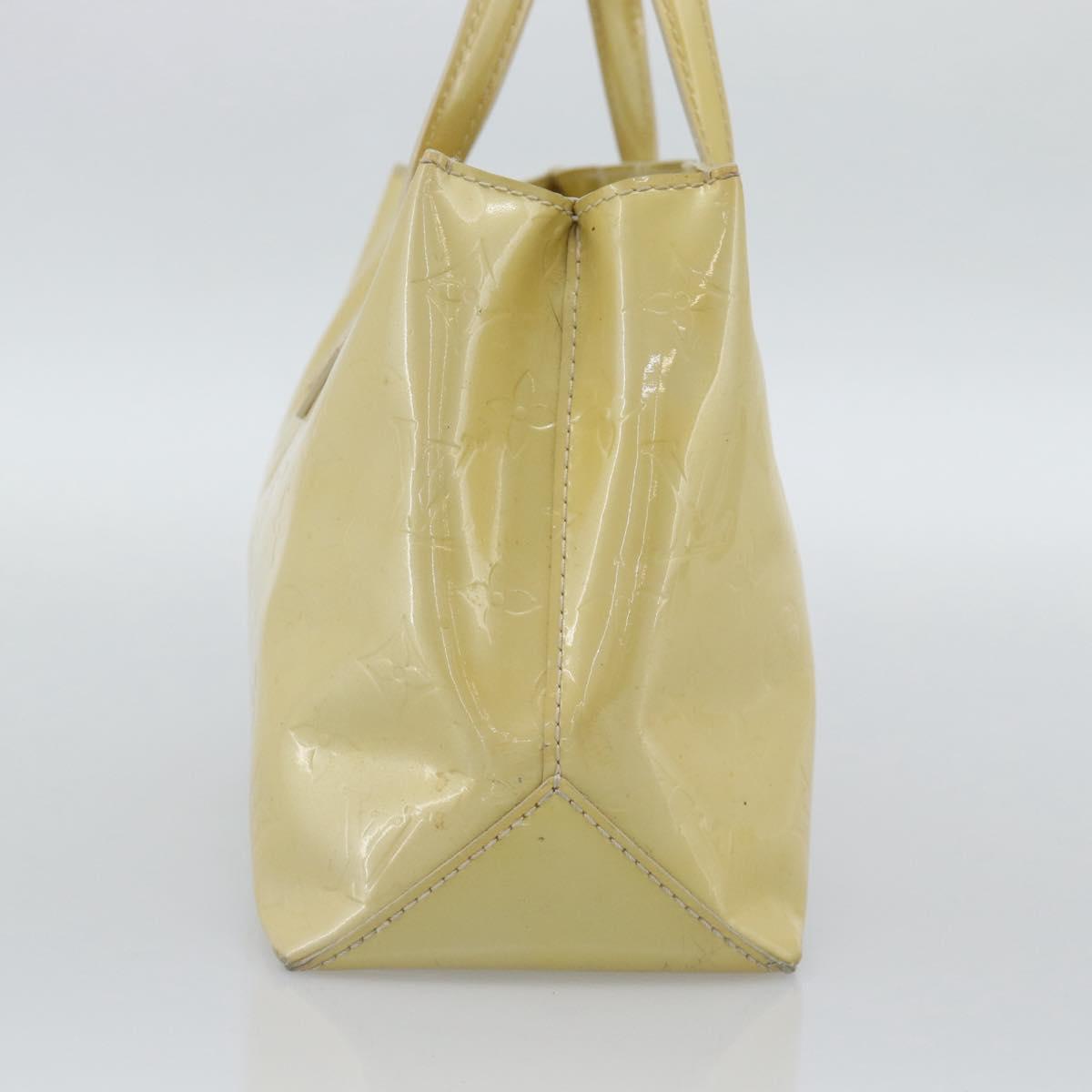 LOUIS VUITTON Monogram Vernis Wilshire PM Hand Bag Broncorail M91452 Auth ka5366