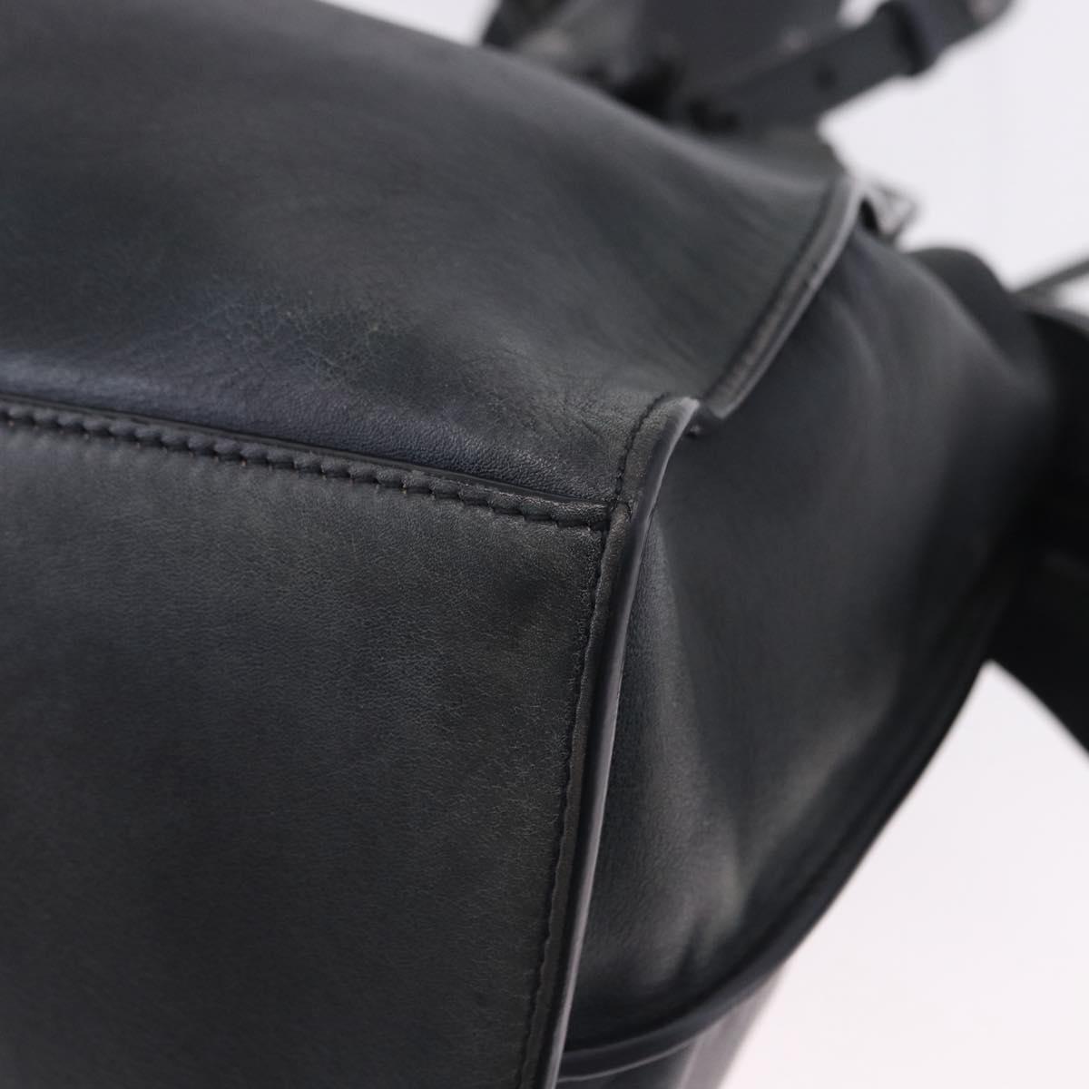 BALENCIAGA Le City Hand Bag Leather Navy Silver 684907 Auth ka5367SAM