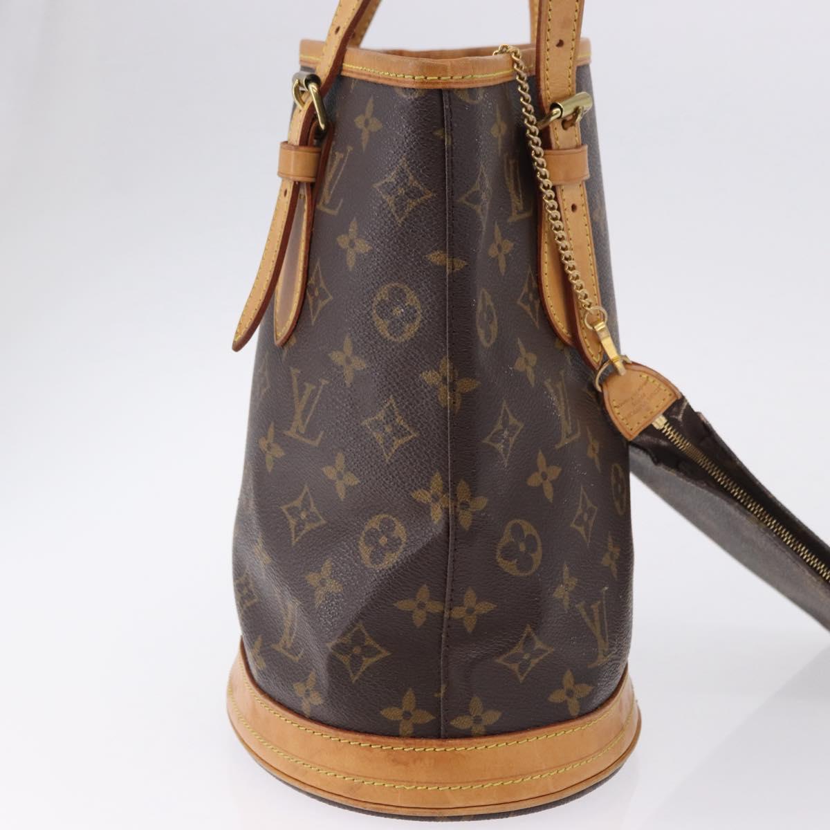 LOUIS VUITTON Monogram Bucket PM Shoulder Bag M42238 LV Auth ka5369