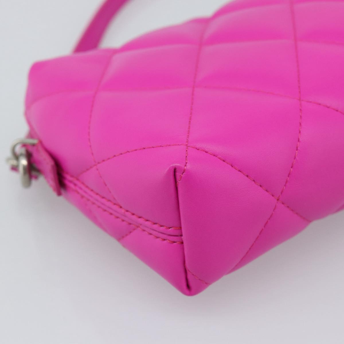 BALENCIAGA Shoulder Bag Leather Purple Silver 618080 Auth ka5373V