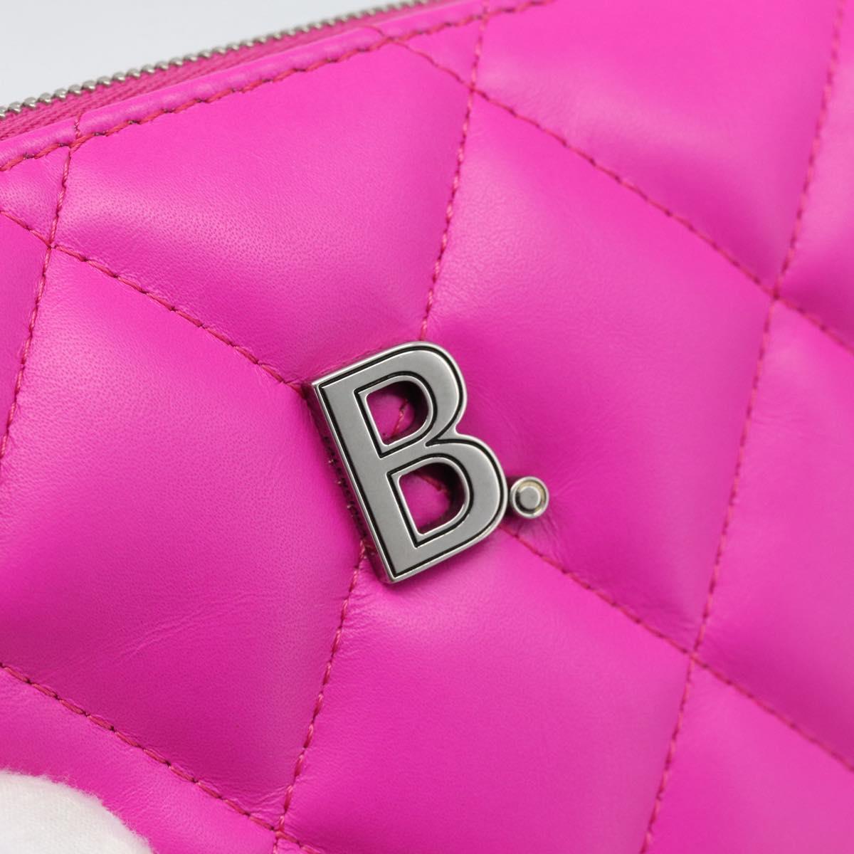 BALENCIAGA Shoulder Bag Leather Purple Silver 618080 Auth ka5373V