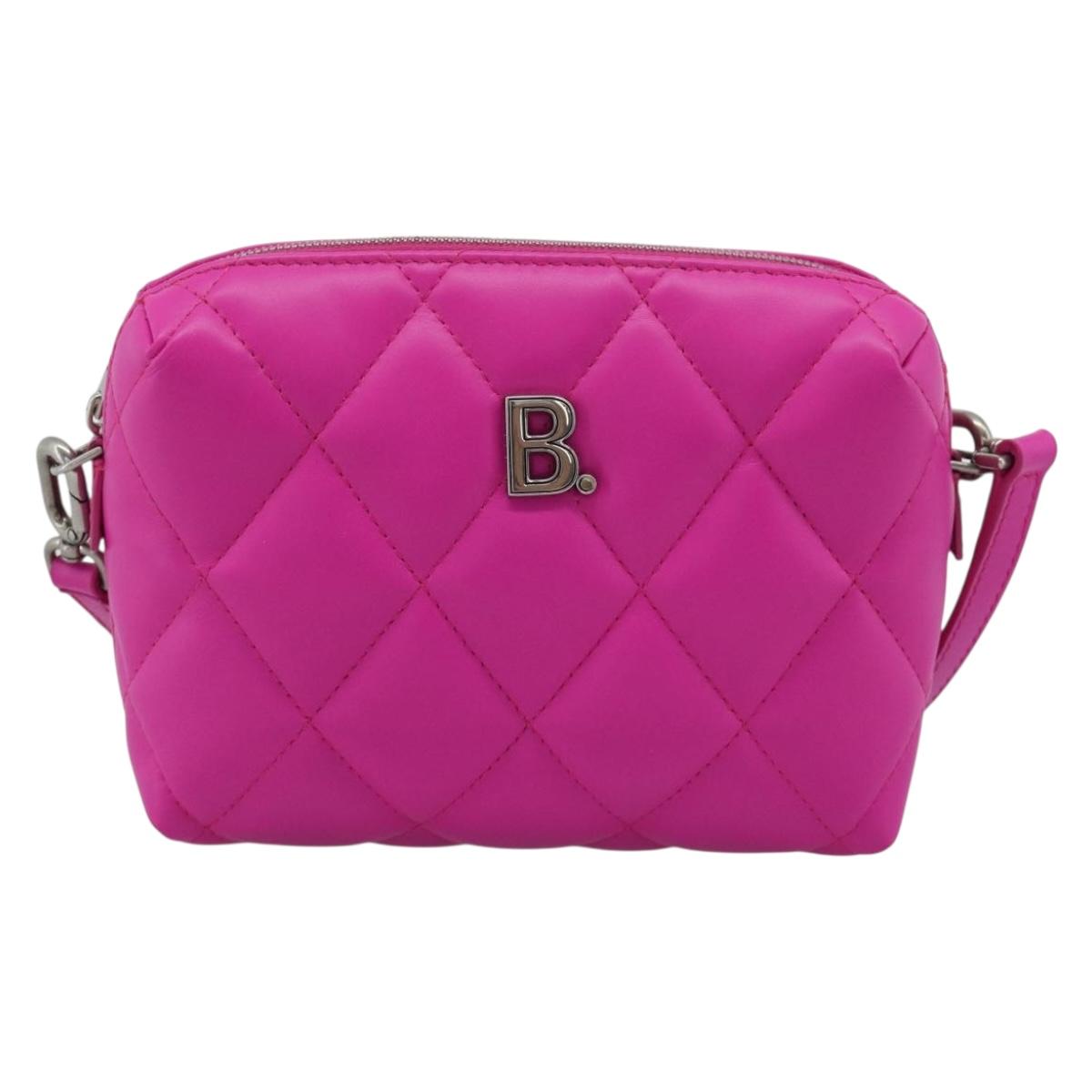 BALENCIAGA Shoulder Bag Leather Purple Silver 618080 Auth ka5373V