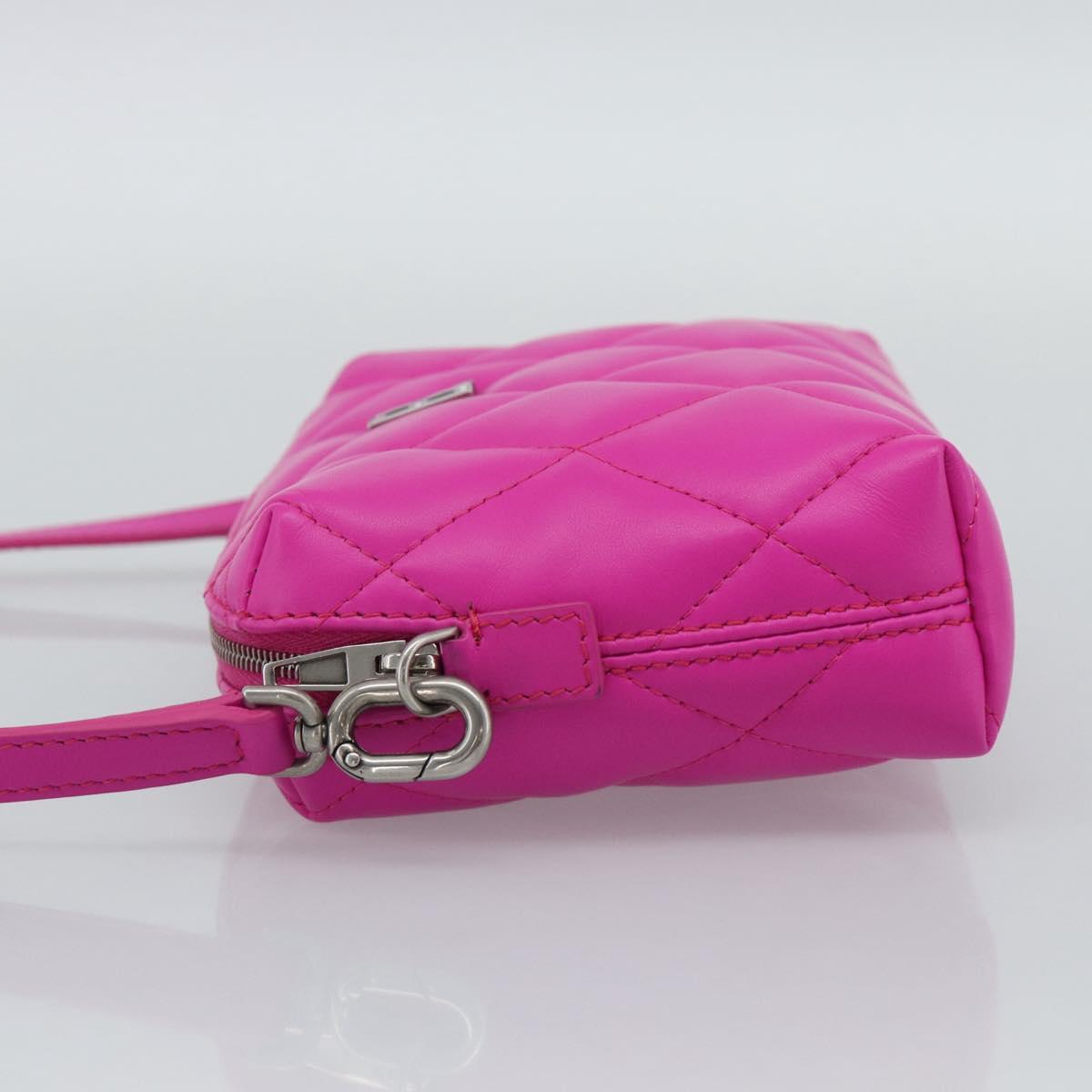 BALENCIAGA Shoulder Bag Leather Purple Silver 618080 Auth ka5373V