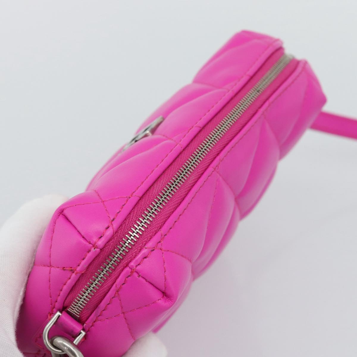 BALENCIAGA Shoulder Bag Leather Purple Silver 618080 Auth ka5373V
