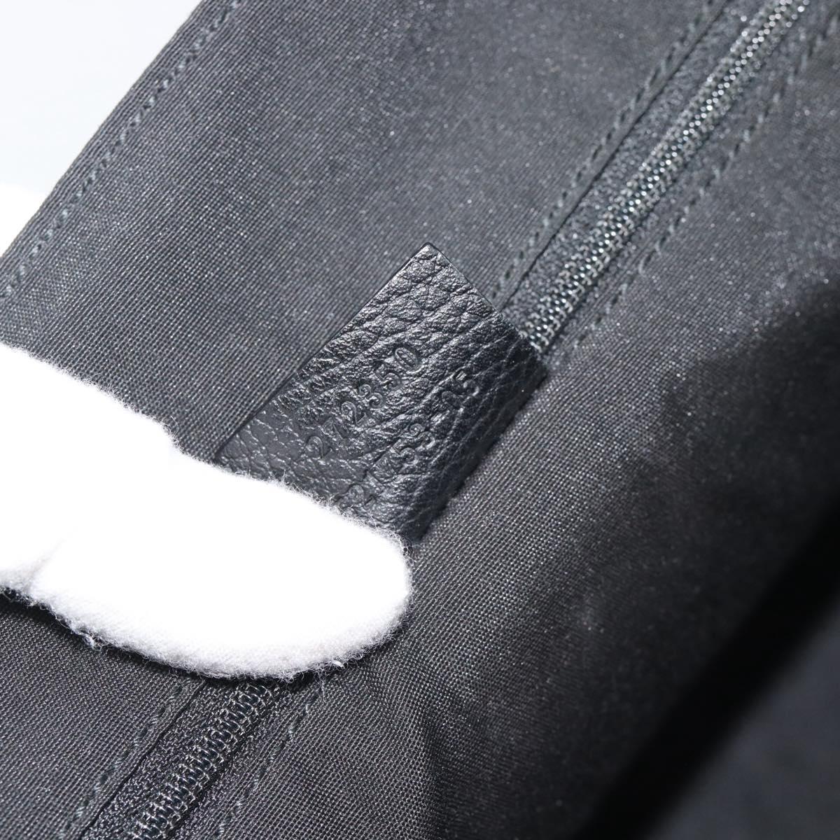 GUCCI GG Canvas Shoulder Bag Outlet Black Silver 272350 Auth ka5377