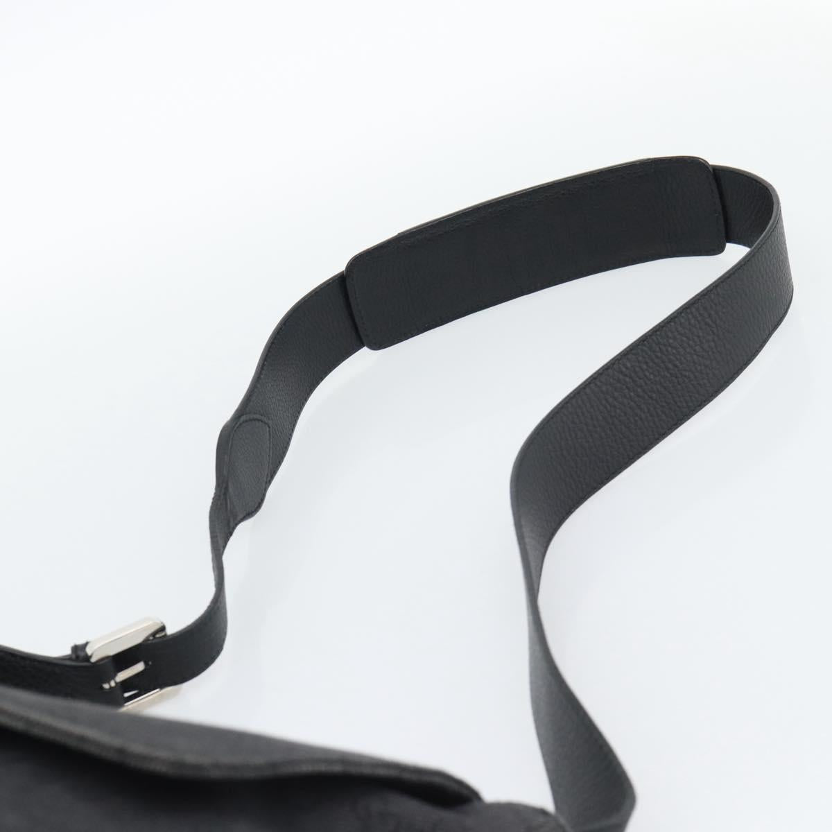 GUCCI GG Canvas Shoulder Bag Outlet Black Silver 272350 Auth ka5377