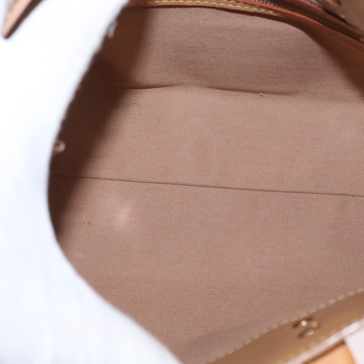 LOUIS VUITTON Monogram Vernis Reade PM Hand Bag Beige M91334 LV Auth ka538