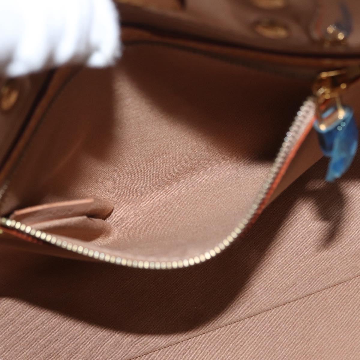 LOUIS VUITTON Monogram Vernis Reade PM Hand Bag Beige M91334 LV Auth ka538