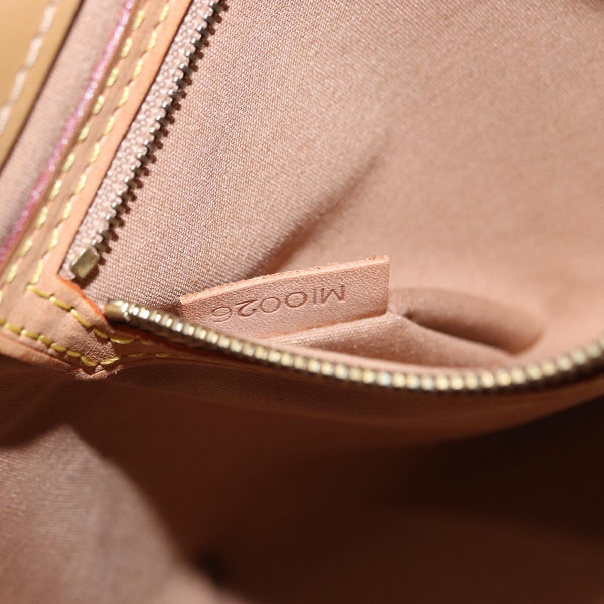 LOUIS VUITTON Monogram Vernis Reade PM Hand Bag Beige M91334 LV Auth ka538