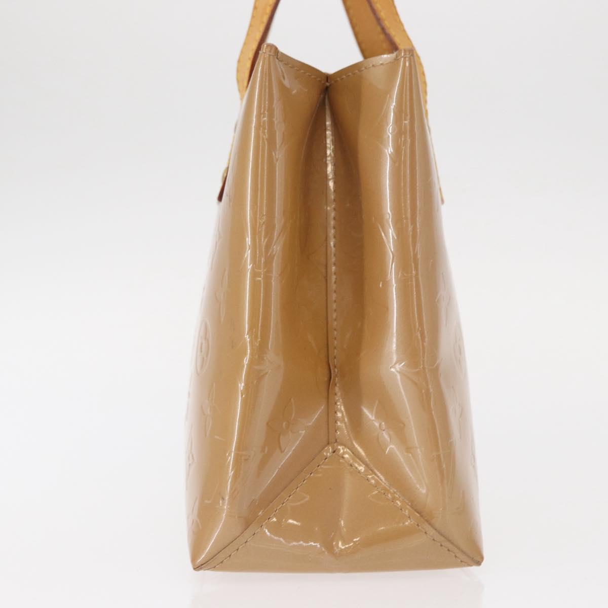 LOUIS VUITTON Monogram Vernis Reade PM Hand Bag Beige M91334 LV Auth ka538