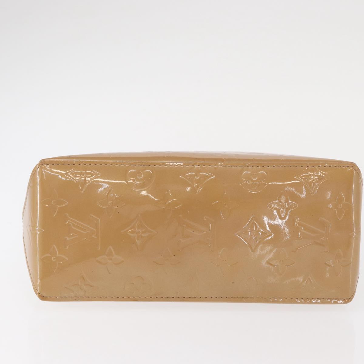 LOUIS VUITTON Monogram Vernis Reade PM Hand Bag Beige M91334 LV Auth ka538