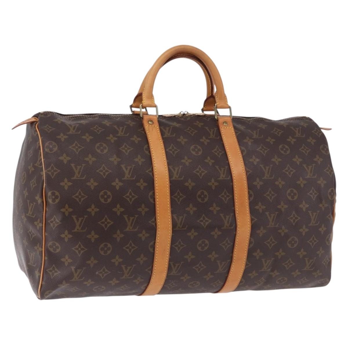 LOUIS VUITTON Monogram Keepall 50 Boston Bag M41426 LV Auth ka5380V