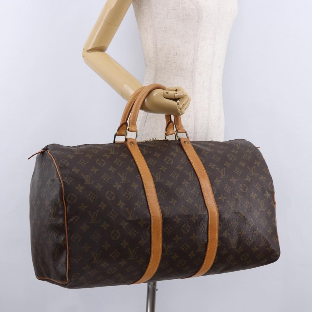 LOUIS VUITTON Monogram Keepall 50 Boston Bag M41426 LV Auth ka5380V