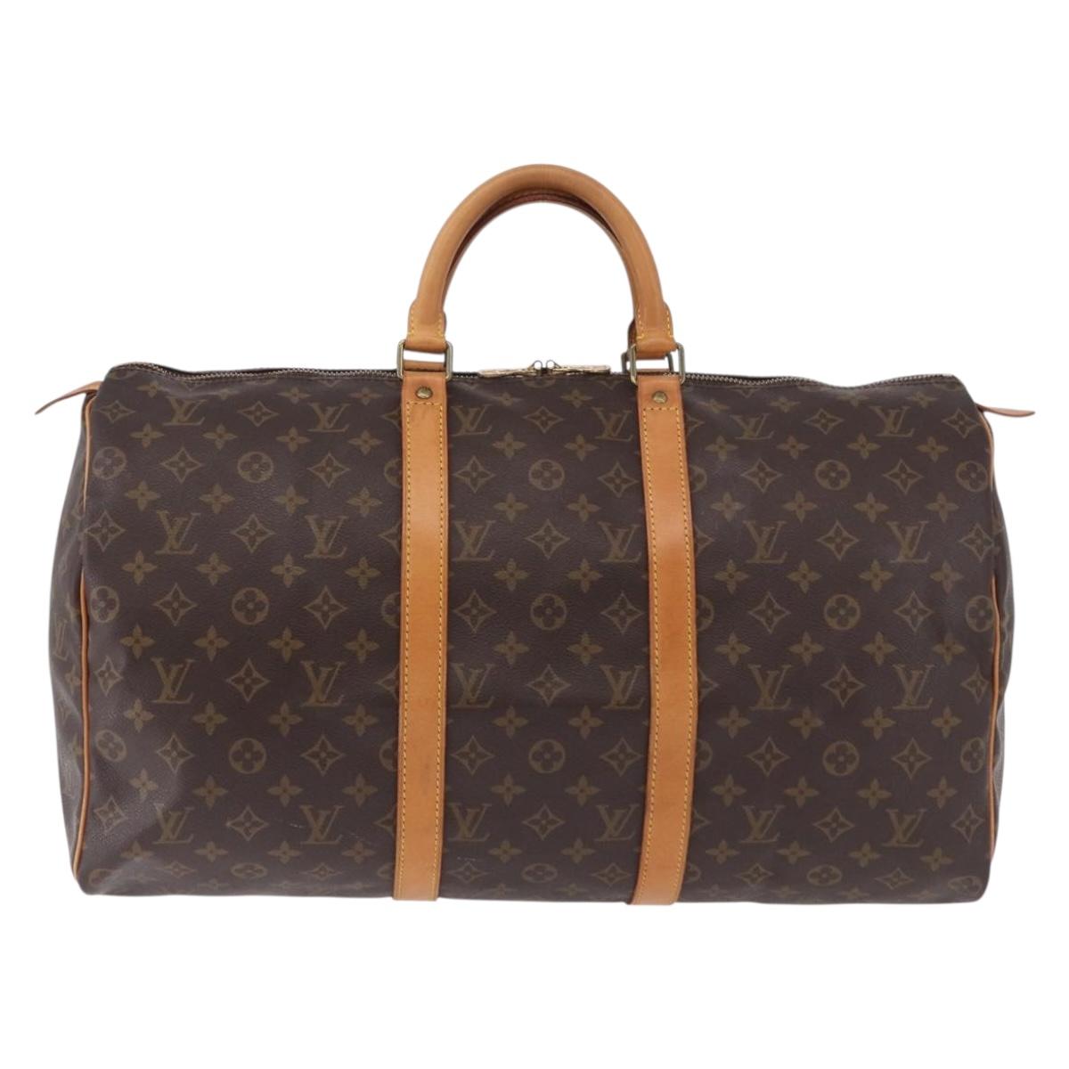 LOUIS VUITTON Monogram Keepall 50 Boston Bag M41426 LV Auth ka5380V